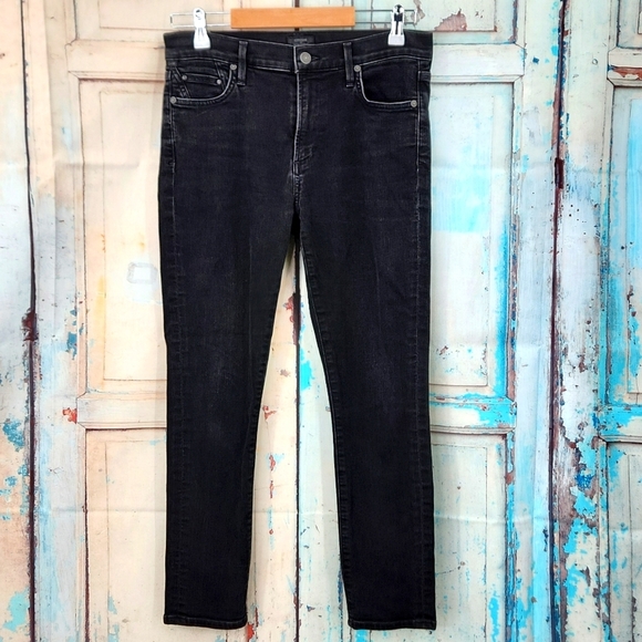 Citizens of Humanity Rocket Ankle Petite High Rise Skinny Jeans in Black - Picture 2 of 10